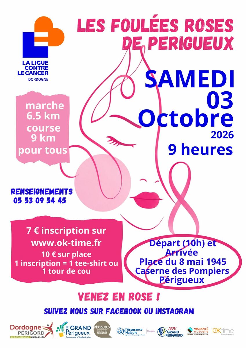 Octobre Rose : Les foulées roses de Périgueux