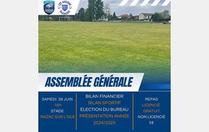 Assemblée générale association Les Aiglons Razacois - football