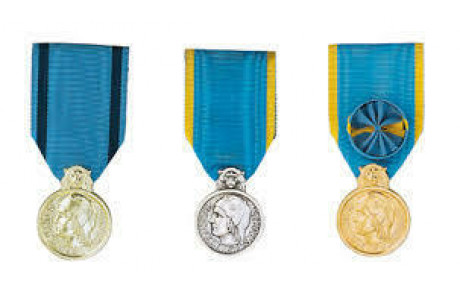 Médaille ministérielle : promotions Or Argent et Bronze du 01/01/2024